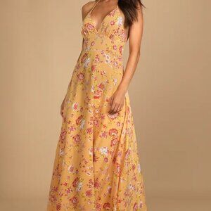 Yellow floral sundress